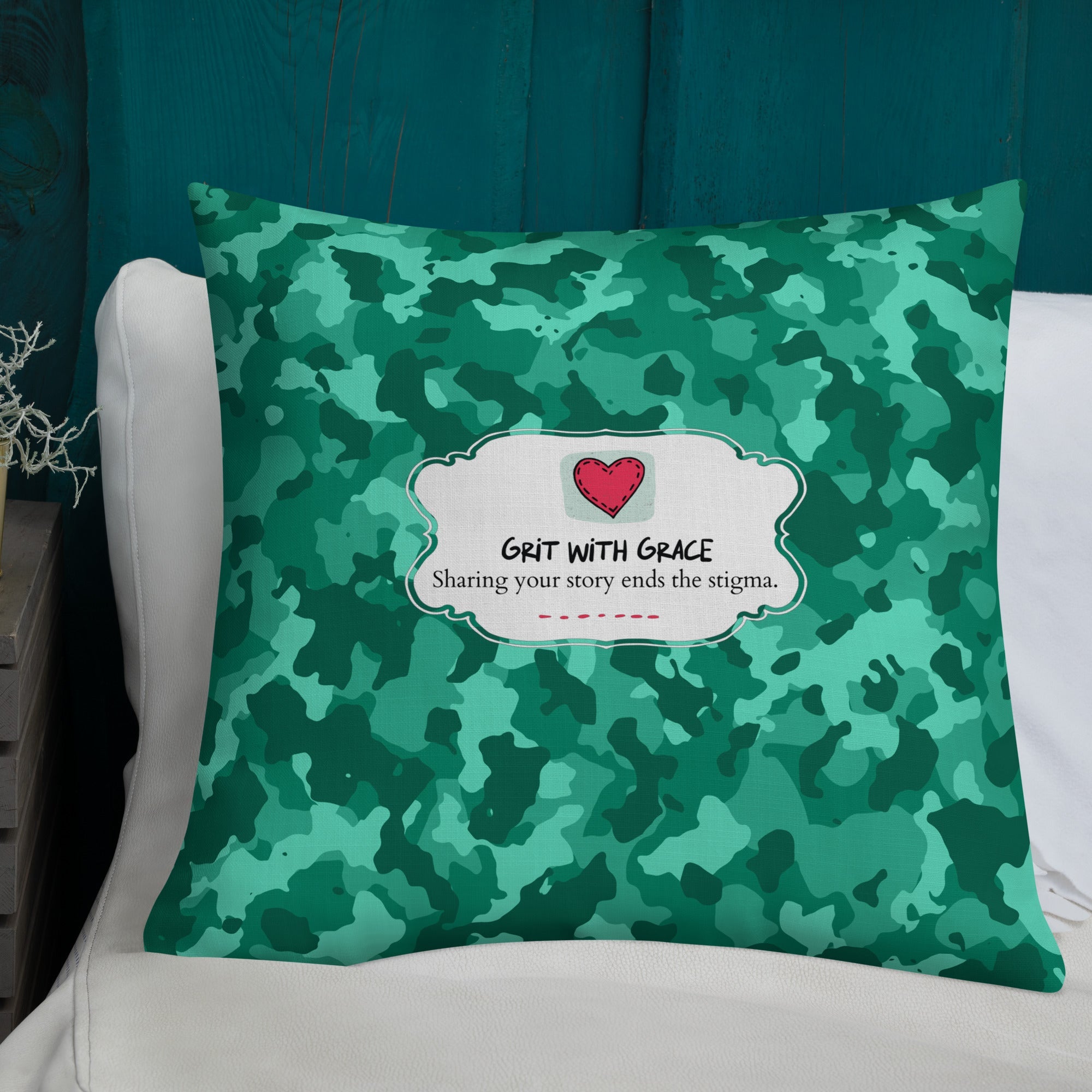 Army Enthusiast Camouflage Premium Throw Pillow