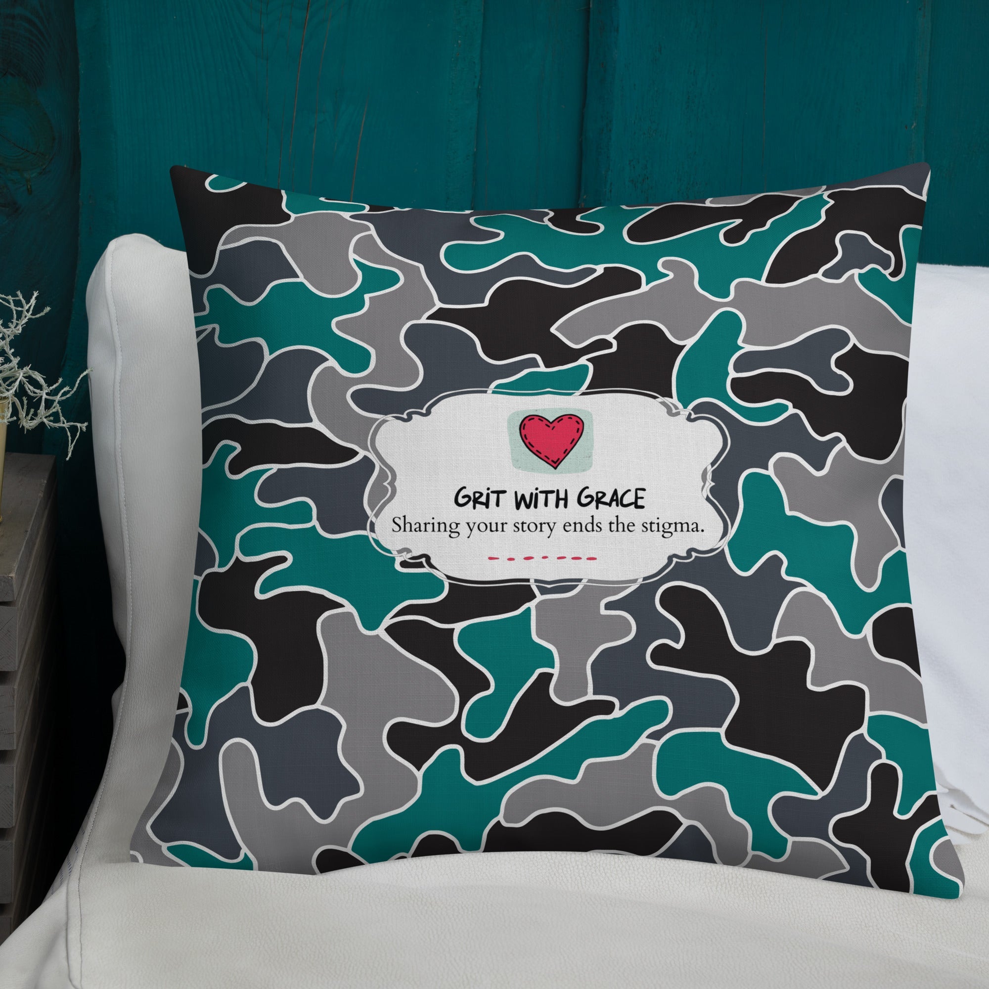 Army Enthusiast Camouflage Premium Throw Pillow