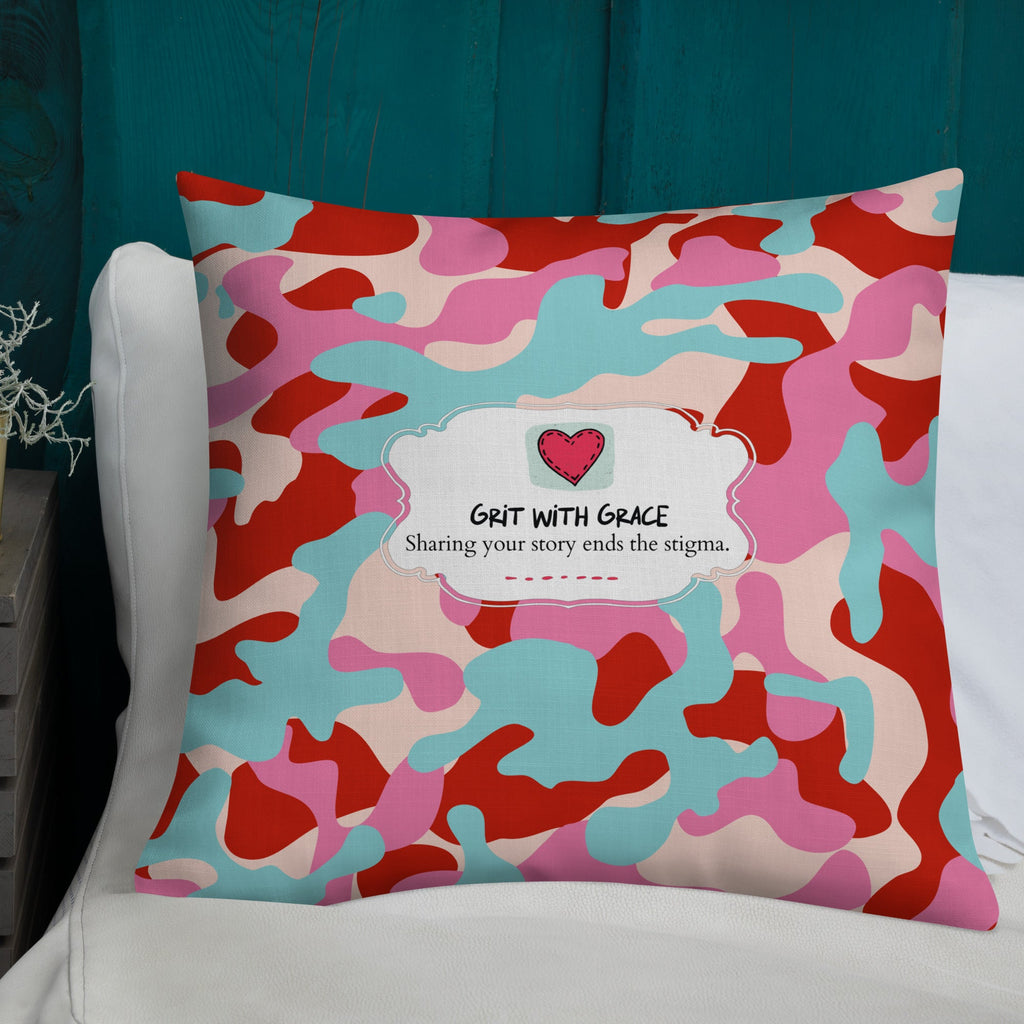 Army Enthusiast Camouflage Premium Throw Pillow