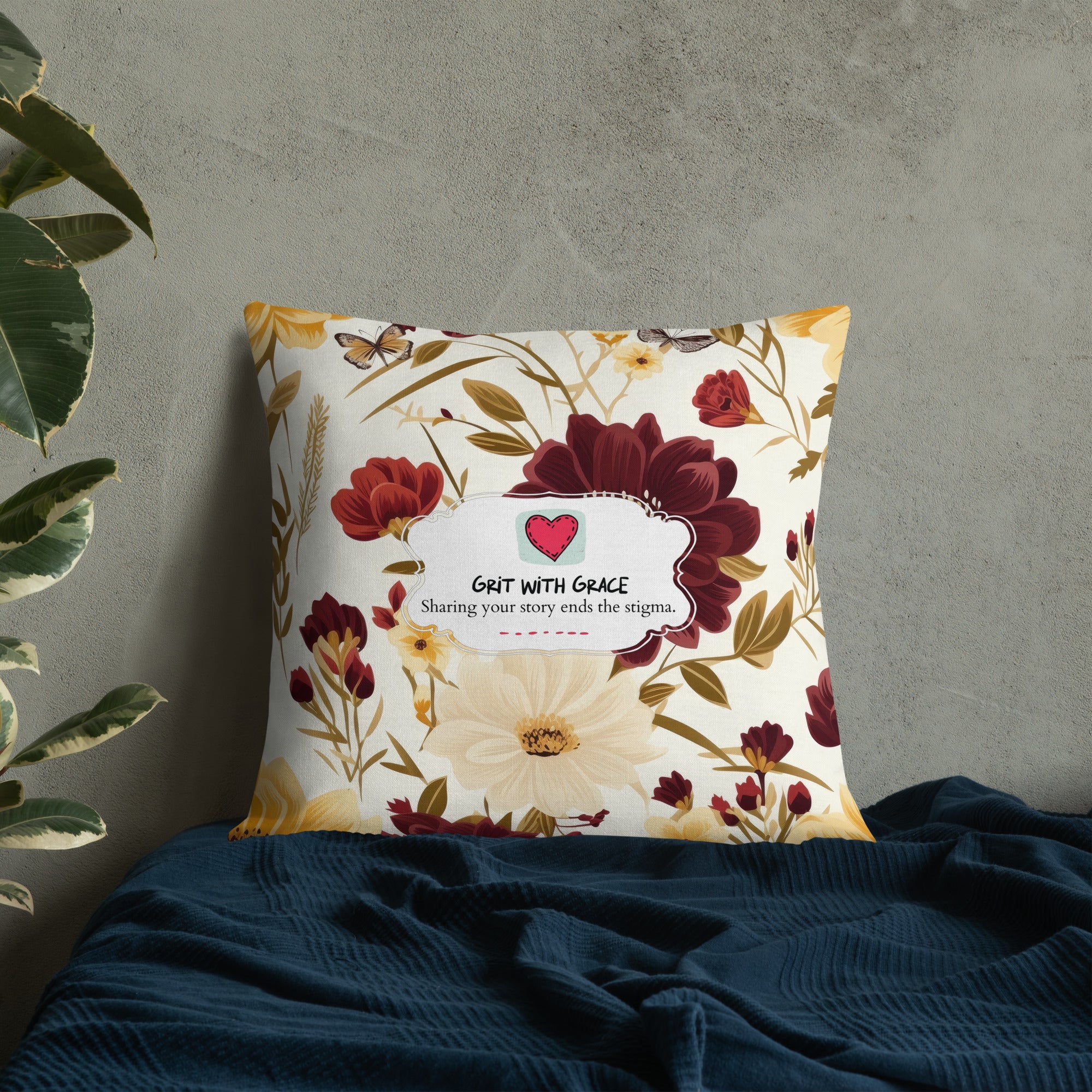 Floral Lover's Botanical Throw Pillow
