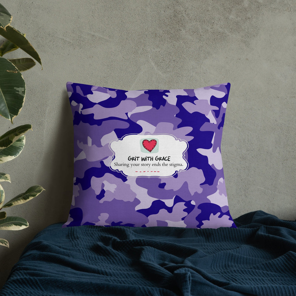 Army Enthusiast Camouflage Premium Throw Pillow