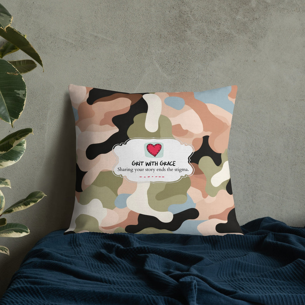 Army Enthusiast Camouflage Premium Throw Pillow