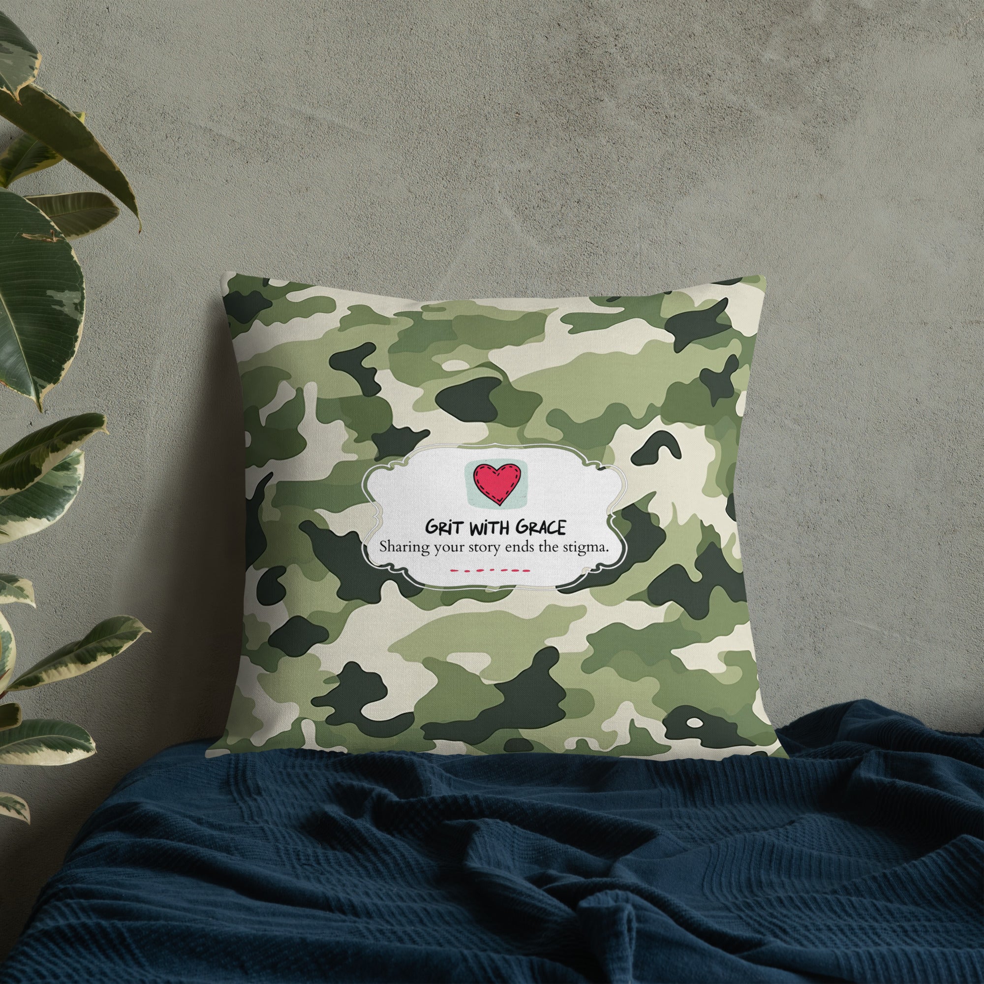 Army Enthusiast Camouflage Premium Throw Pillow