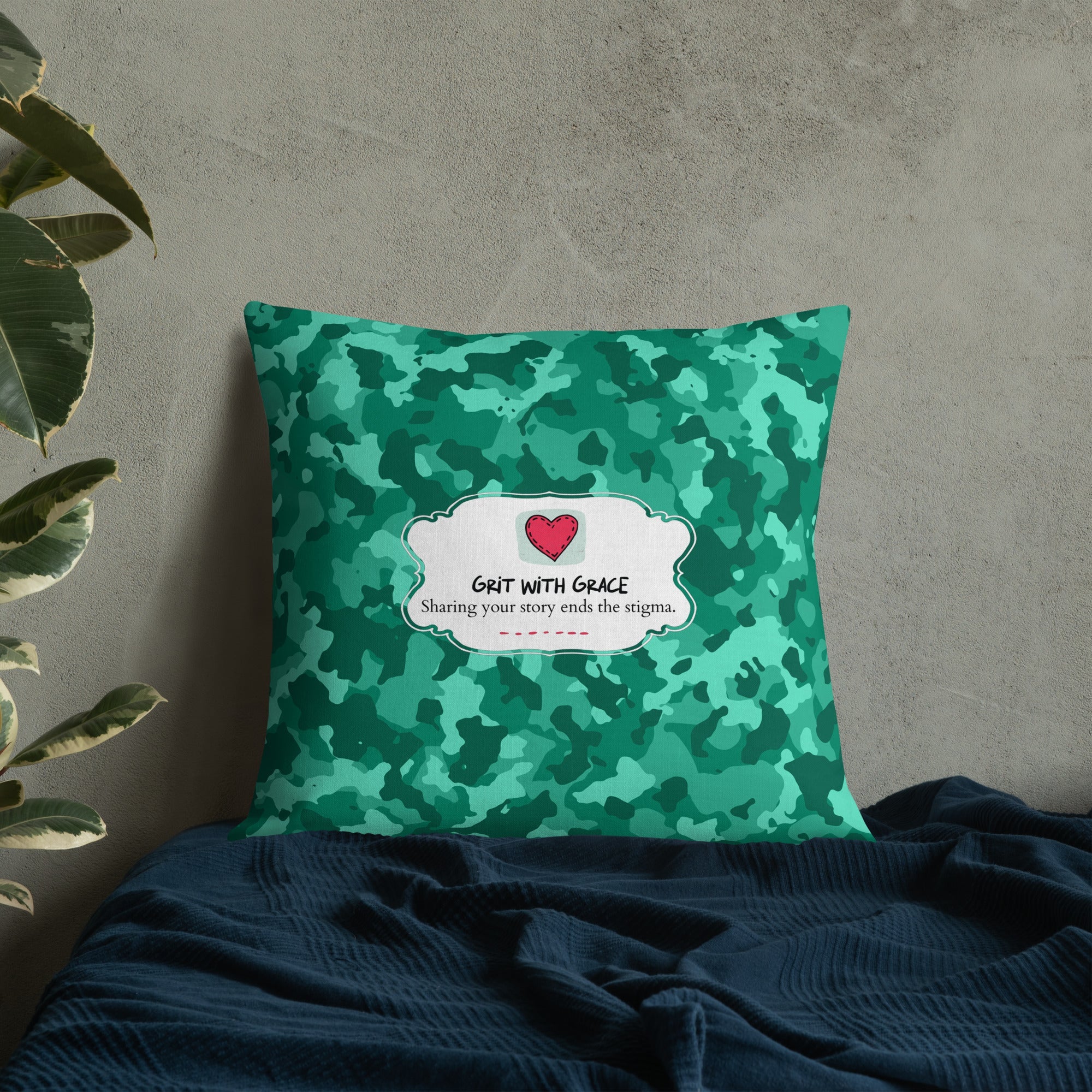 Army Enthusiast Camouflage Premium Throw Pillow