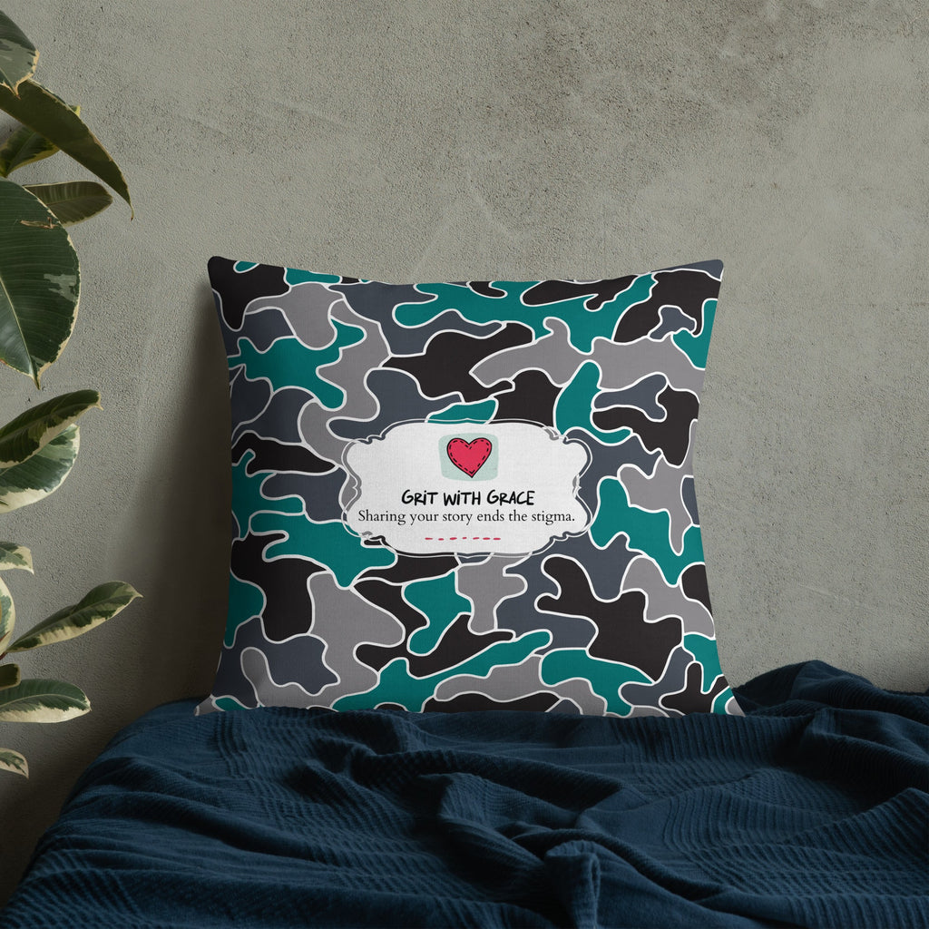 Army Enthusiast Camouflage Premium Throw Pillow