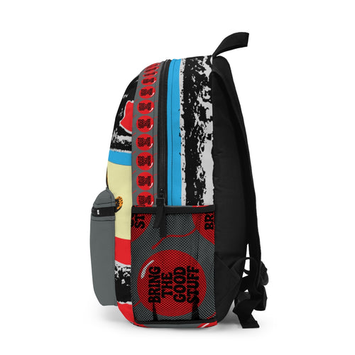 Beach Bomb Canvas Backpack | Wearable Art Gift Idea | Bring The Good Stuff Original Art by Joshua Ruggeri