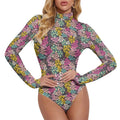 Summer Vibes High-collar Long-sleeve Bodysuit