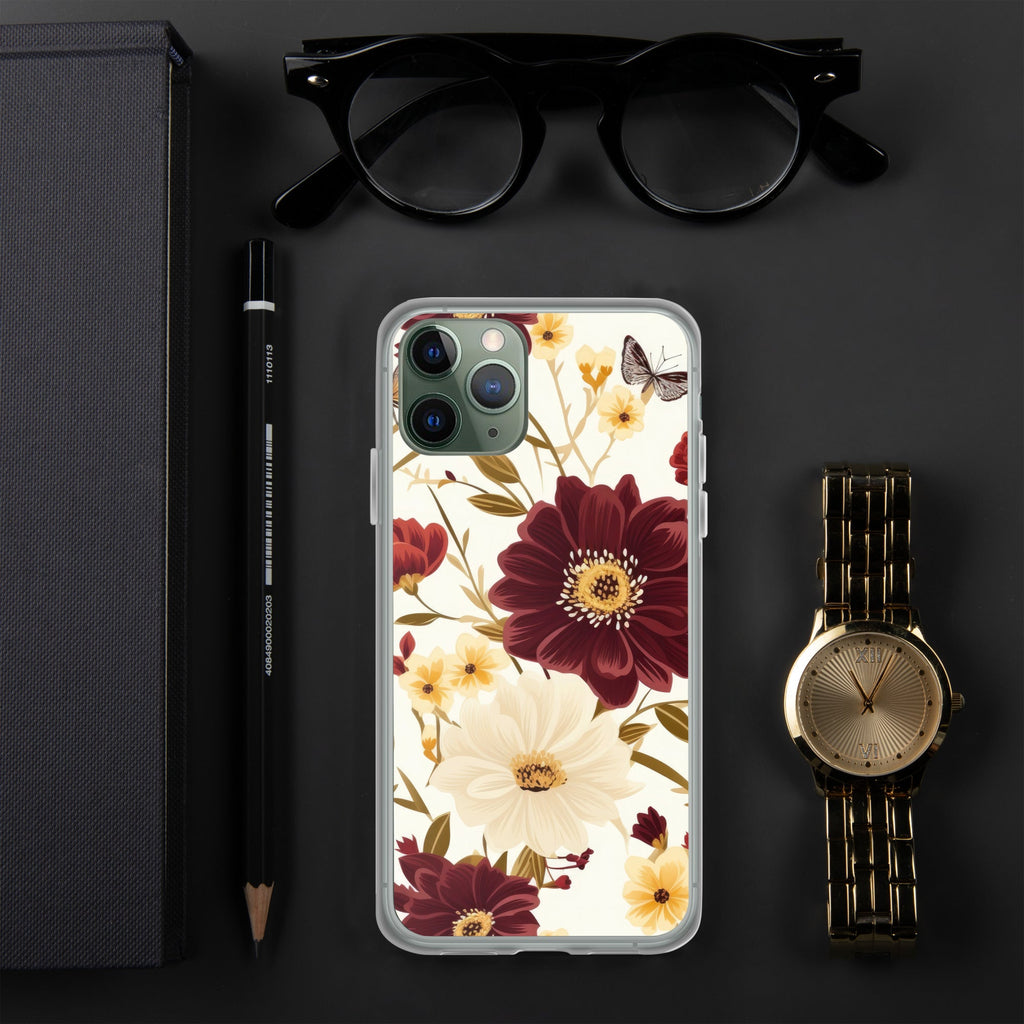 Floral iPhone Case, Flower Lover Cover For iPhone 14 Pro Max, 14 Pro, 14, 13, 12, 11, XR, 8, Space Case, Botanical Phone Case, Lovely Bloom Case