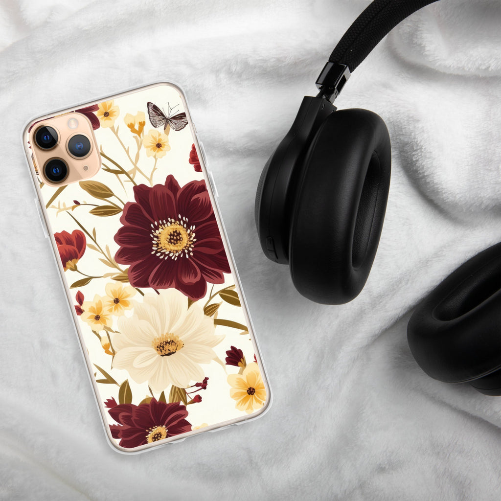 Floral iPhone Case, Flower Lover Cover For iPhone 14 Pro Max, 14 Pro, 14, 13, 12, 11, XR, 8, Space Case, Botanical Phone Case, Lovely Bloom Case