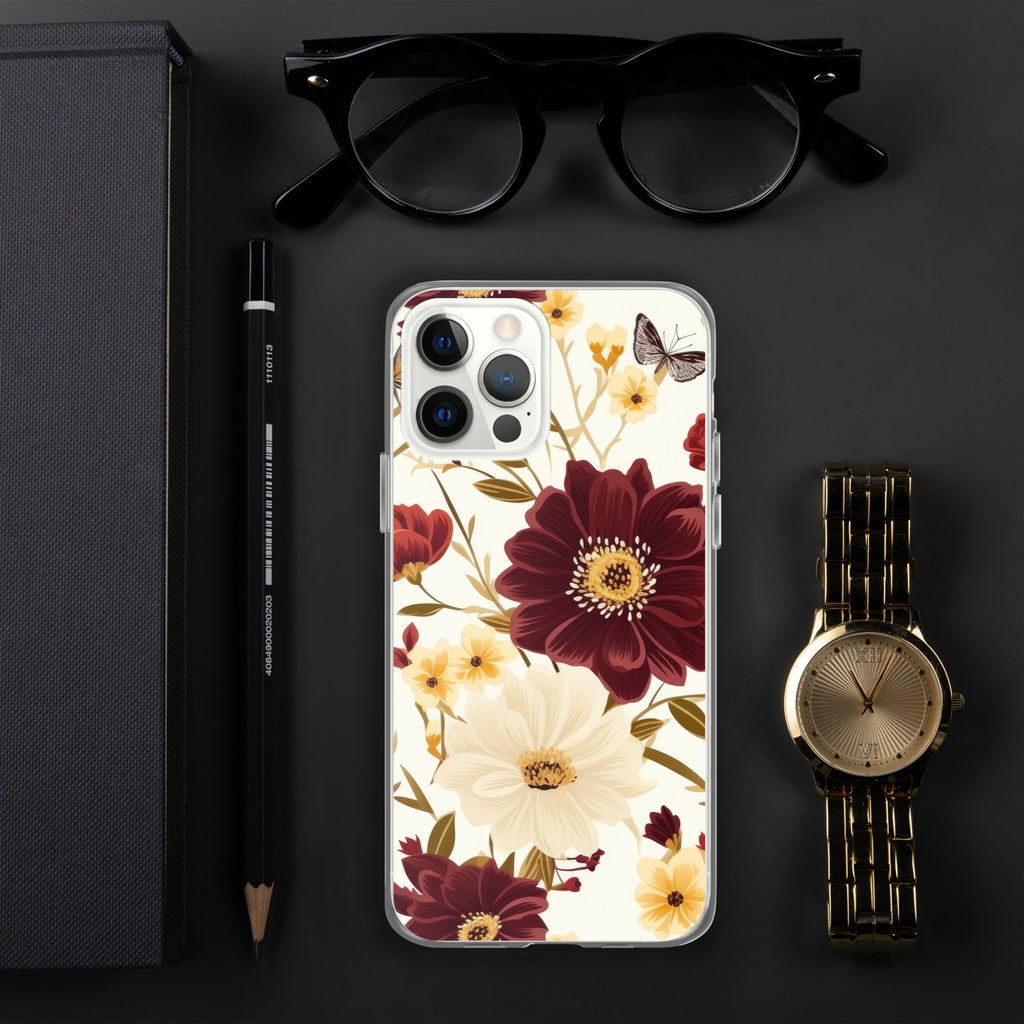 Floral iPhone Case, Flower Lover Cover For iPhone 14 Pro Max, 14 Pro, 14, 13, 12, 11, XR, 8, Space Case, Botanical Phone Case, Lovely Bloom Case