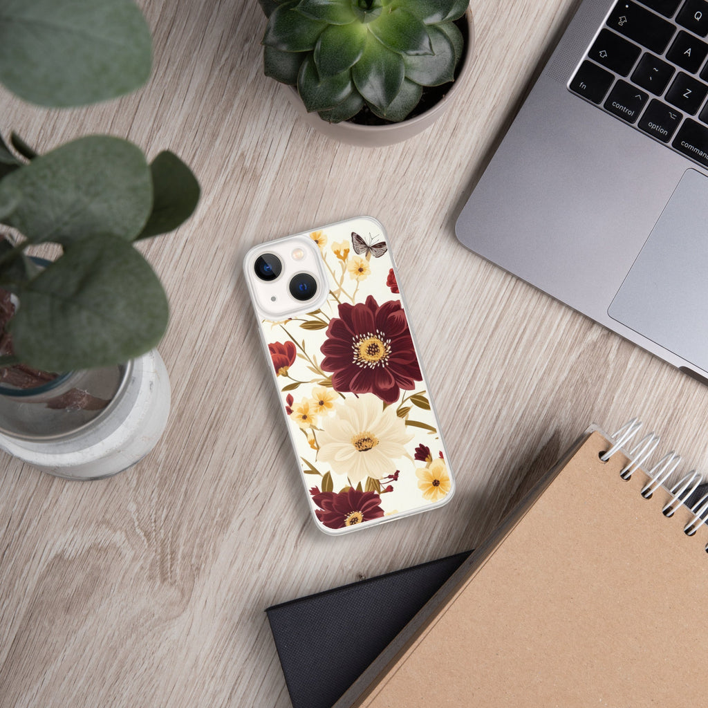 Floral iPhone Case, Flower Lover Cover For iPhone 14 Pro Max, 14 Pro, 14, 13, 12, 11, XR, 8, Space Case, Botanical Phone Case, Lovely Bloom Case