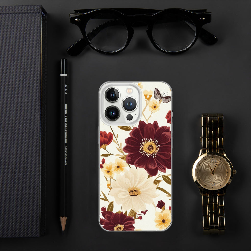 Floral iPhone Case, Flower Lover Cover For iPhone 14 Pro Max, 14 Pro, 14, 13, 12, 11, XR, 8, Space Case, Botanical Phone Case, Lovely Bloom Case