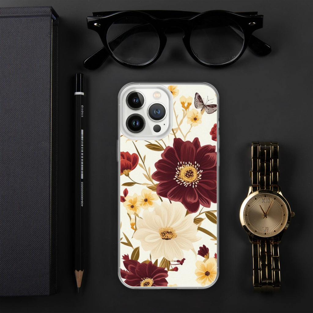 Floral iPhone Case, Flower Lover Cover For iPhone 14 Pro Max, 14 Pro, 14, 13, 12, 11, XR, 8, Space Case, Botanical Phone Case, Lovely Bloom Case