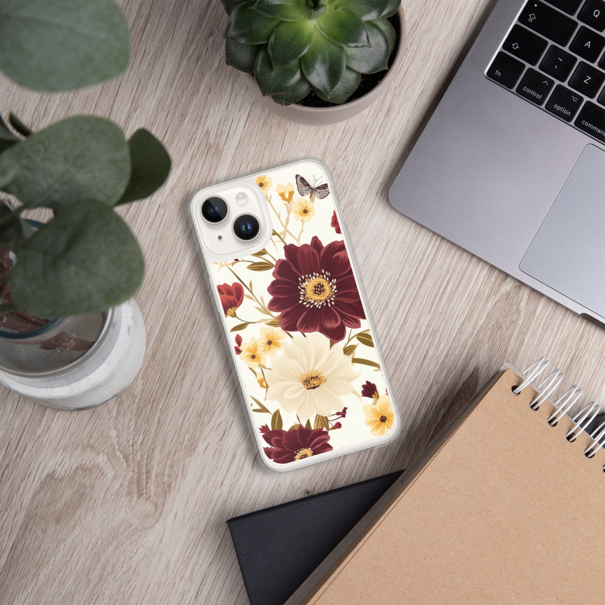 Floral iPhone Case, Flower Lover Cover For iPhone 14 Pro Max, 14 Pro, 14, 13, 12, 11, XR, 8, Space Case, Botanical Phone Case, Lovely Bloom Case