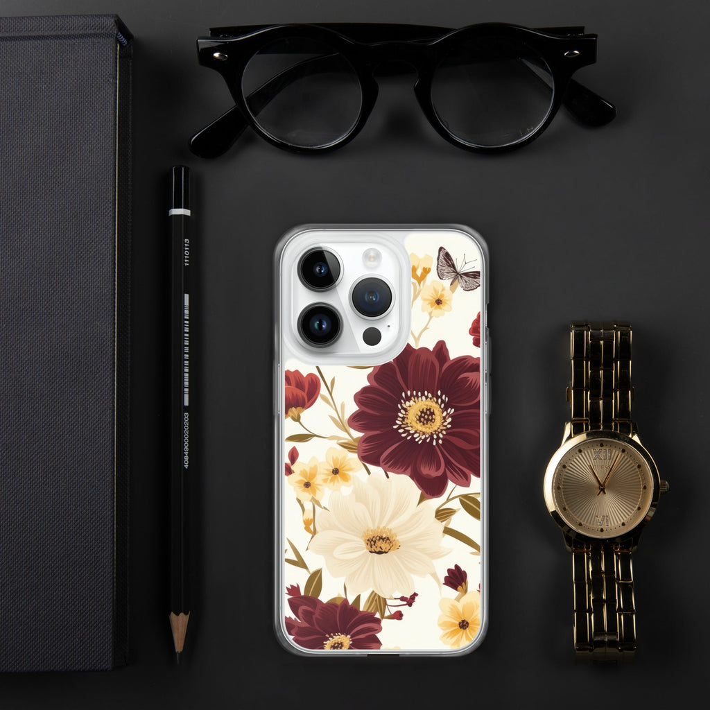 Floral iPhone Case, Flower Lover Cover For iPhone 14 Pro Max, 14 Pro, 14, 13, 12, 11, XR, 8, Space Case, Botanical Phone Case, Lovely Bloom Case