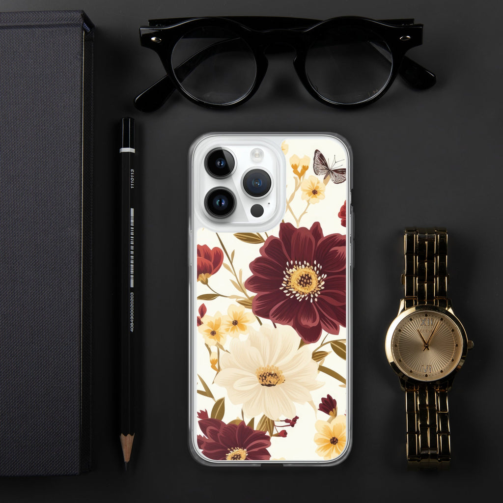 Floral iPhone Case, Flower Lover Cover For iPhone 14 Pro Max, 14 Pro, 14, 13, 12, 11, XR, 8, Space Case, Botanical Phone Case, Lovely Bloom Case