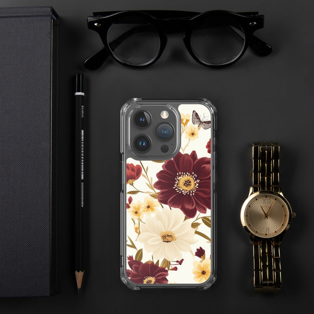 Floral iPhone Case, Flower Lover Cover For iPhone 14 Pro Max, 14 Pro, 14, 13, 12, 11, XR, 8, Space Case, Botanical Phone Case, Lovely Bloom Case