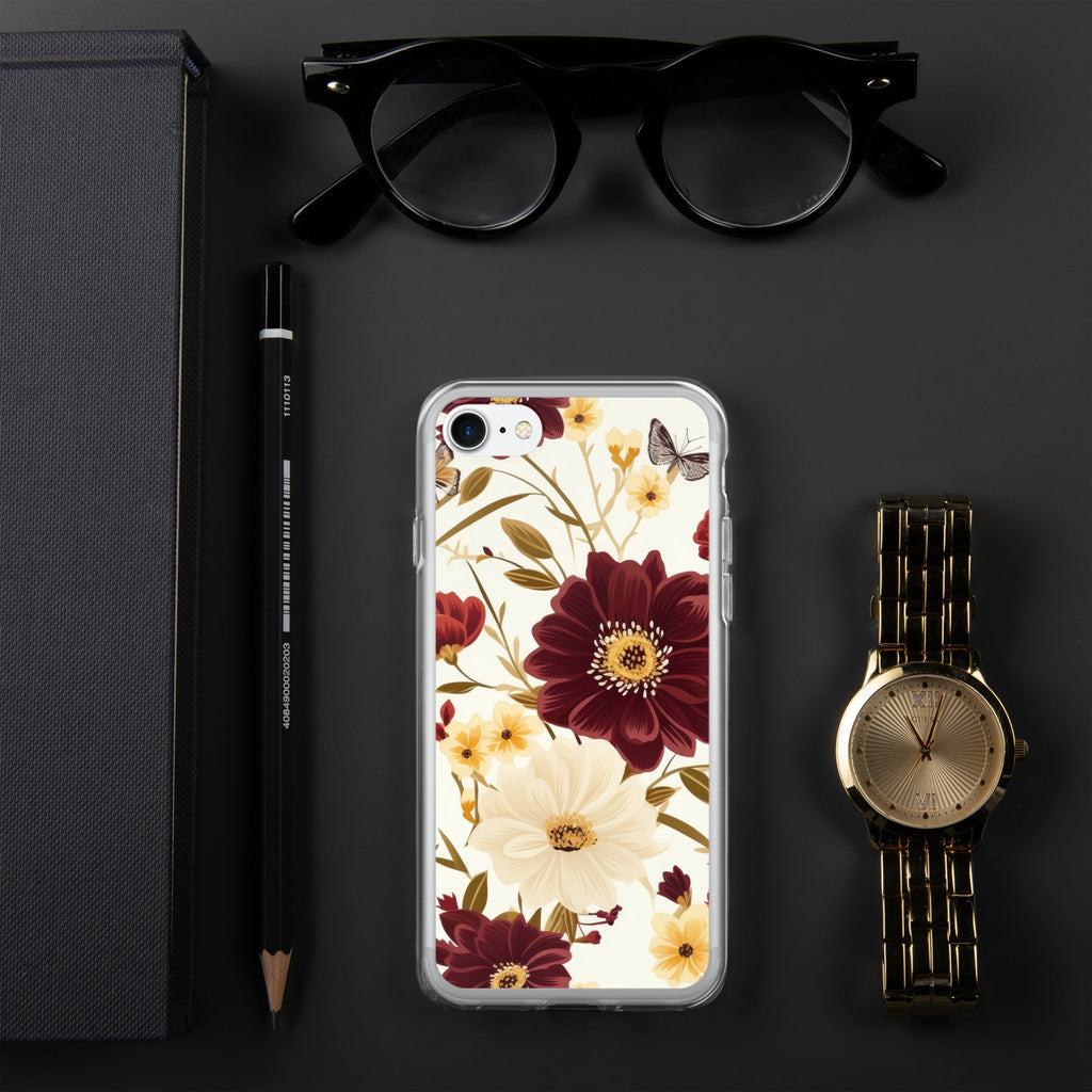 Floral iPhone Case, Flower Lover Cover For iPhone 14 Pro Max, 14 Pro, 14, 13, 12, 11, XR, 8, Space Case, Botanical Phone Case, Lovely Bloom Case
