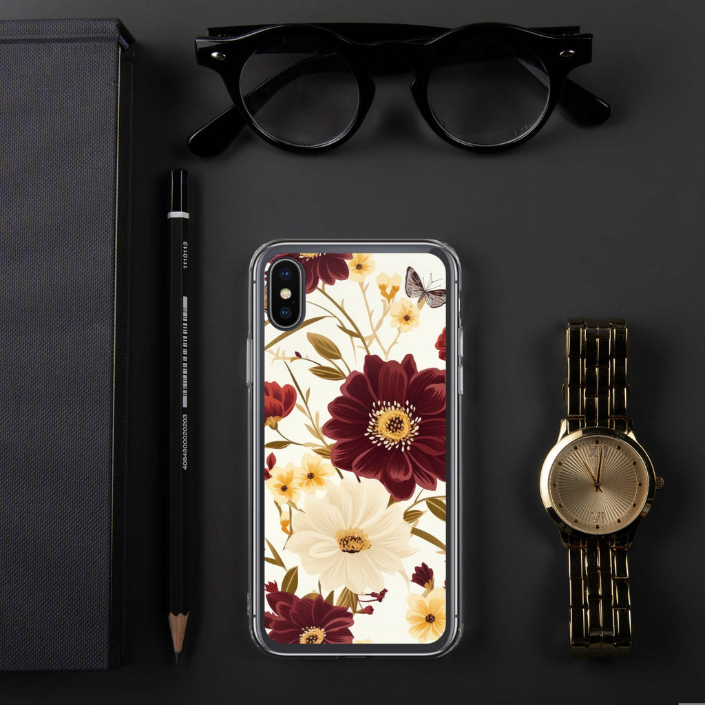 Floral iPhone Case, Flower Lover Cover For iPhone 14 Pro Max, 14 Pro, 14, 13, 12, 11, XR, 8, Space Case, Botanical Phone Case, Lovely Bloom Case