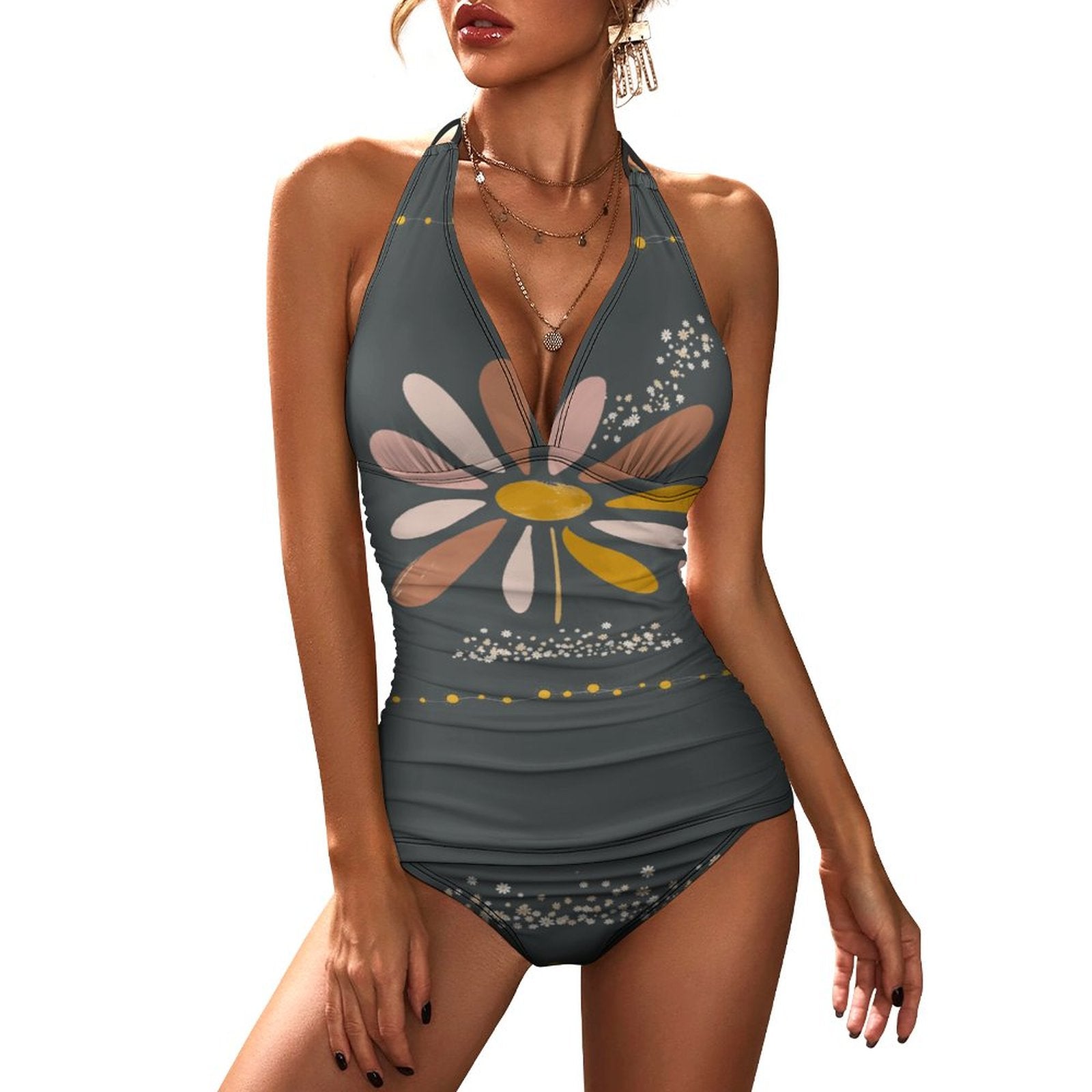 Featuring Katie Mac's 2-Piece Women's Halter Tankini
