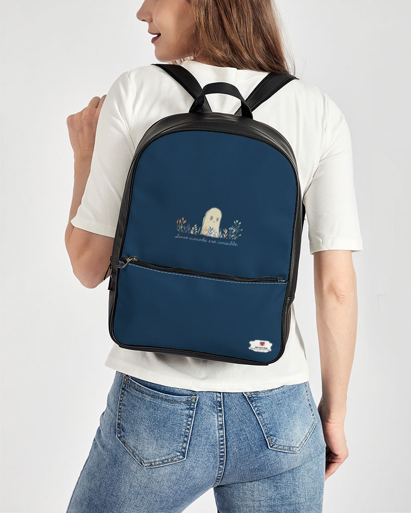 Invisible Ghost Series Classic Faux Leather Backpack
