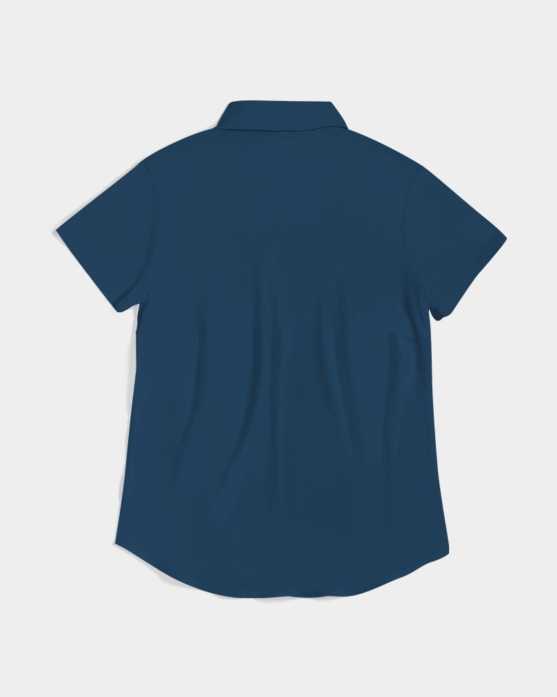 Invisible Ghost Series Women's All-Over Print Short Sleeve Button Up