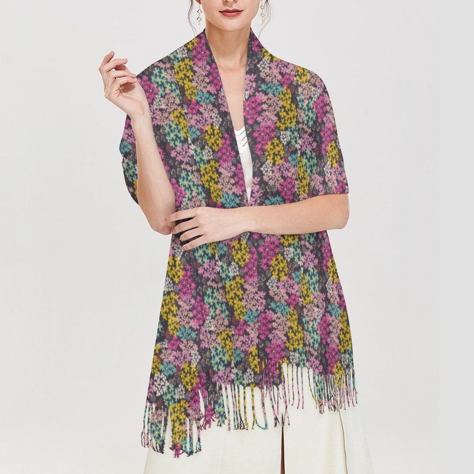 Summer Vibes Cashmere-like Tassel Scarf