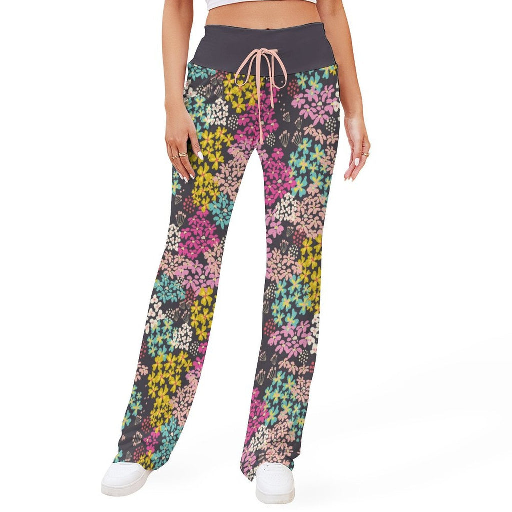 Personalized Drawstring Yoga PantsxP with Straight Baggy (All-Over Printing)