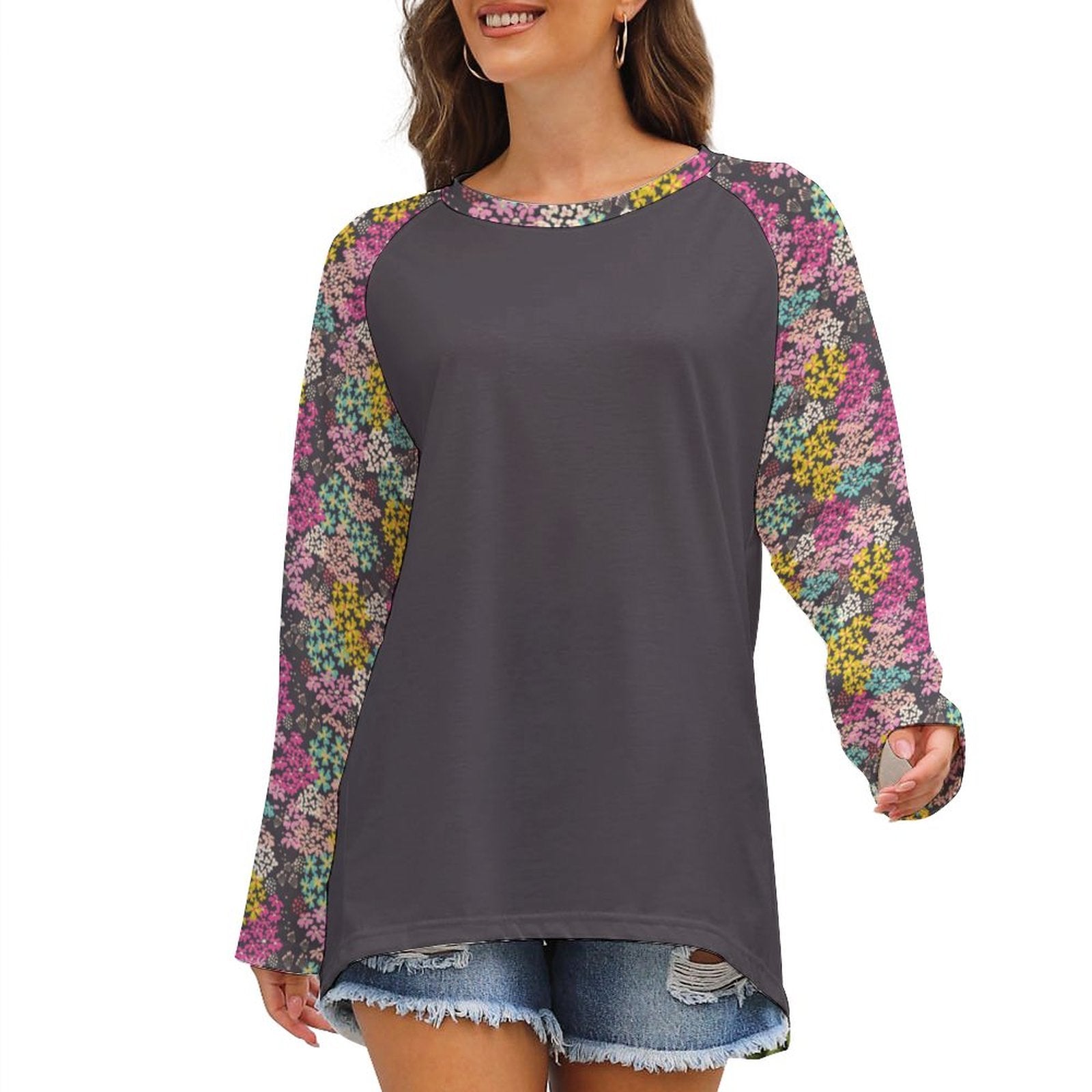 Summer Vibes  Women's Long Sleeve U-Neck T-Shirt