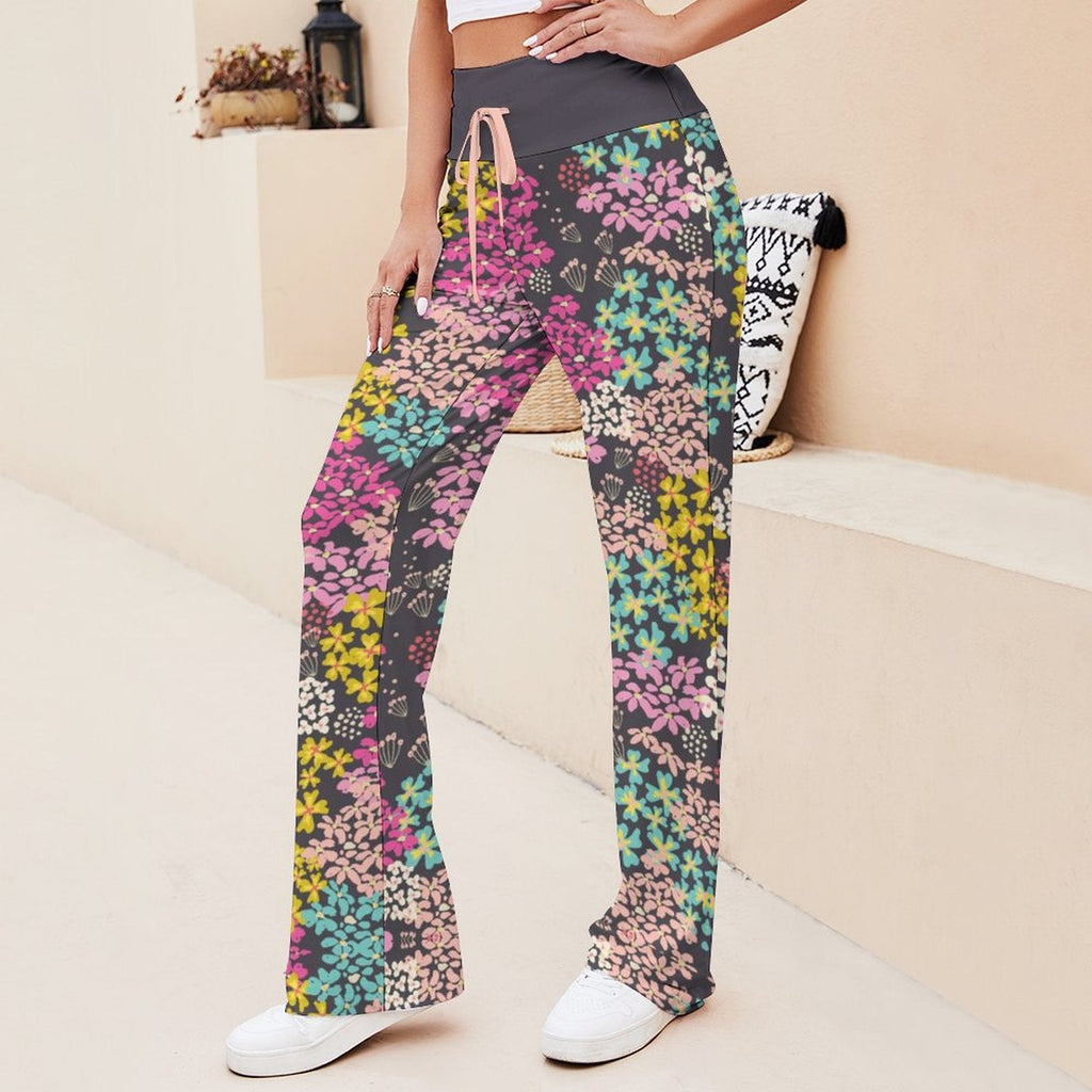 Personalized Drawstring Yoga PantsxP with Straight Baggy (All-Over Printing)