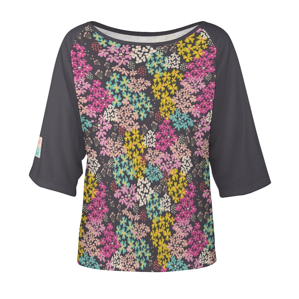 Summer Vibes Collection Women’s Off the Shoulder Half-Sleeve T-shirt