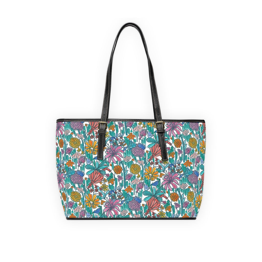 Scene Stealer Garden PU Leather Shoulder Tote