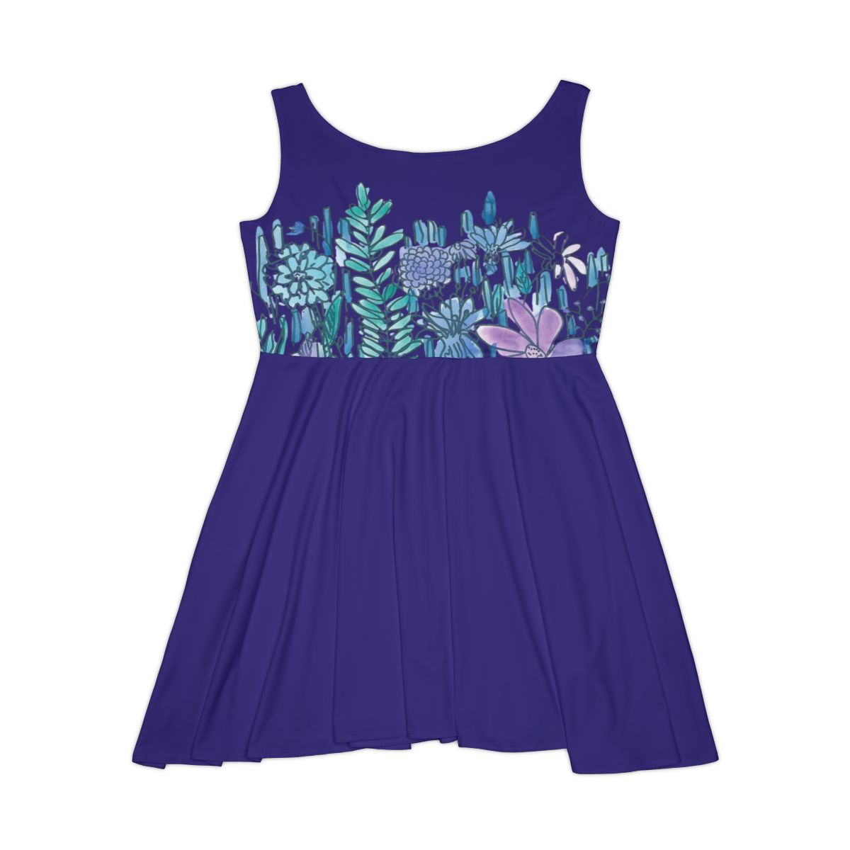Scene Stealer Indigo Skater Dress