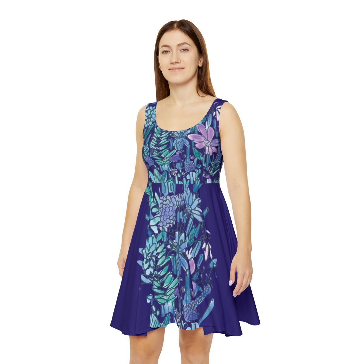 Scene Stealer Indigo Skater Dress