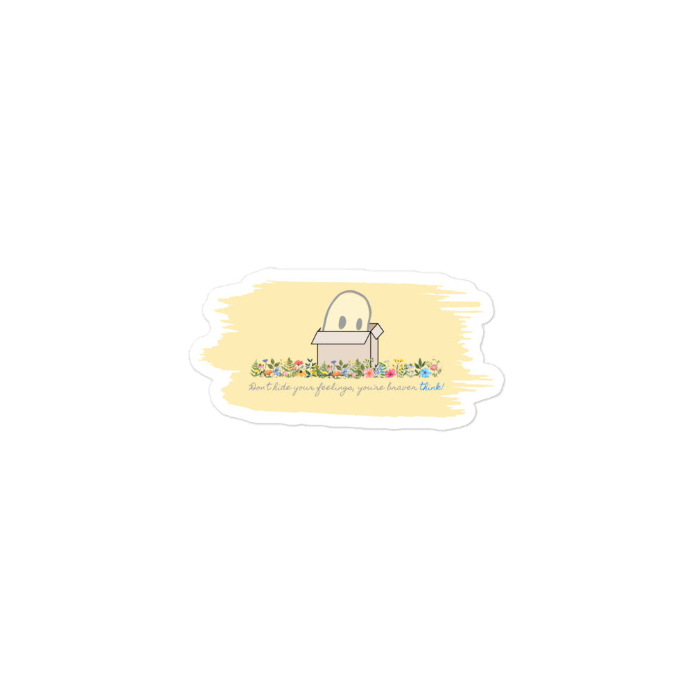 Invisible Ghost 'Stronger Than You Think' Inspirational Sticker