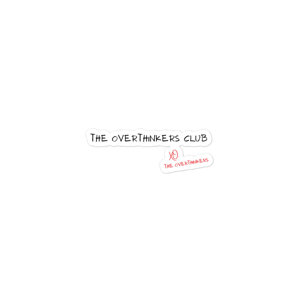 The Overthinkers Club Members Only Sticker