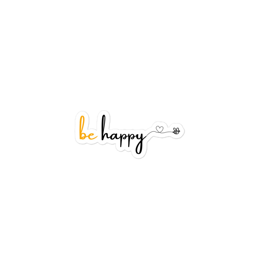 Bee Happy 'Be Happy' Inspirational Sticker
