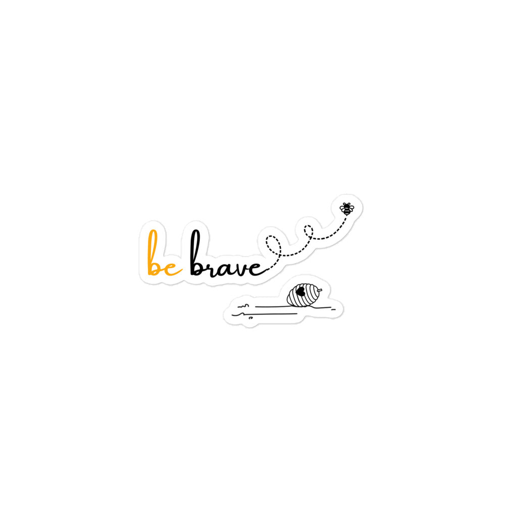 Bee Happy 'Be Brave' Inspirational Sticker