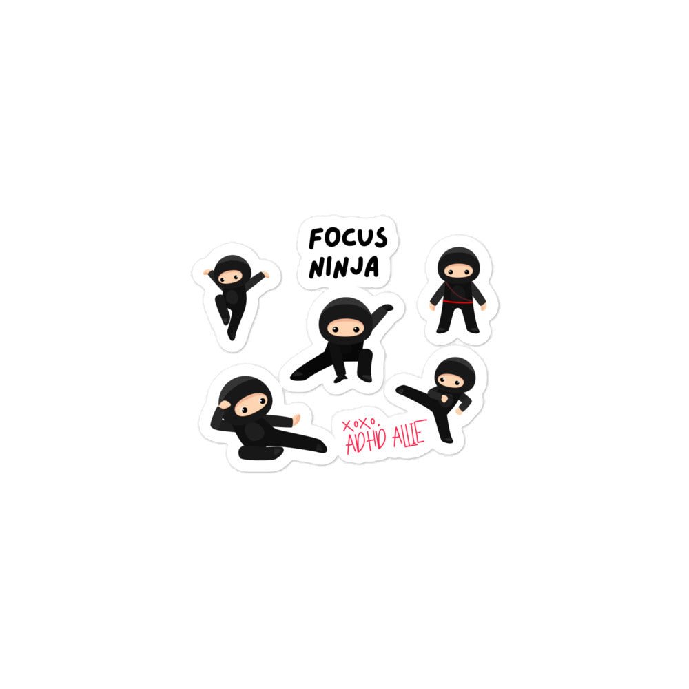 ADHD Allie 'Focus Ninja' Sticker