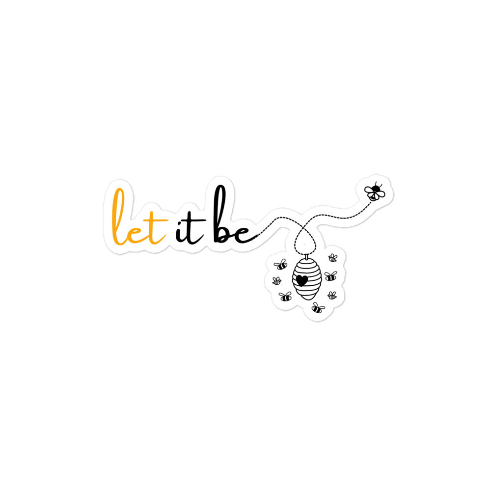 Bee Happy 'Let It Be' Inspirational Sticker