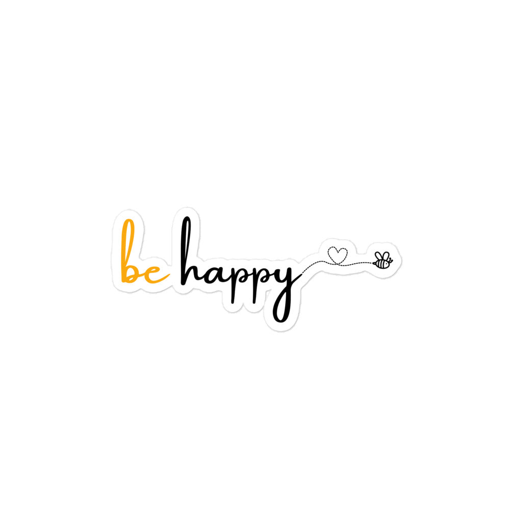 Bee Happy 'Be Happy' Inspirational Sticker