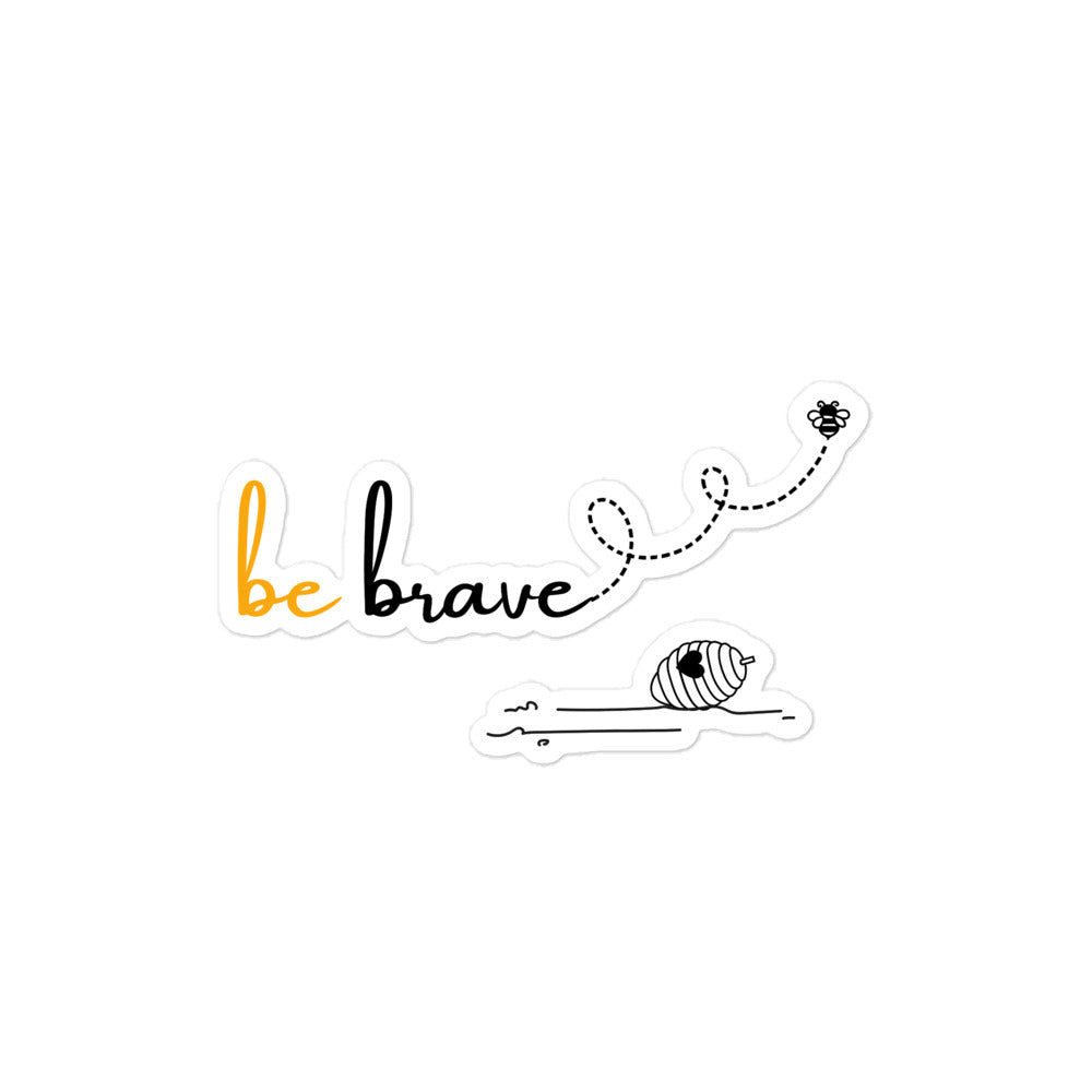 Bee Happy 'Be Brave' Inspirational Sticker
