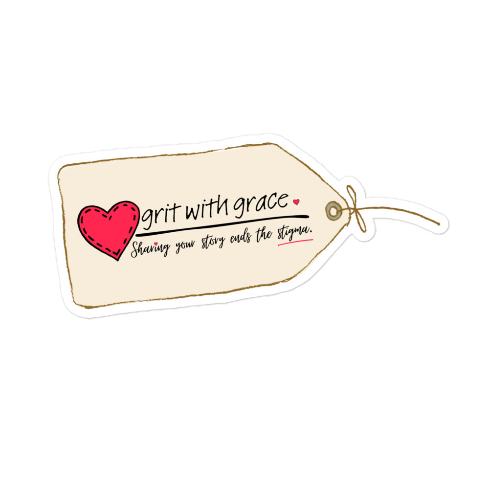 Grit with Grace 'End the Stigma' Awareness Sticker
