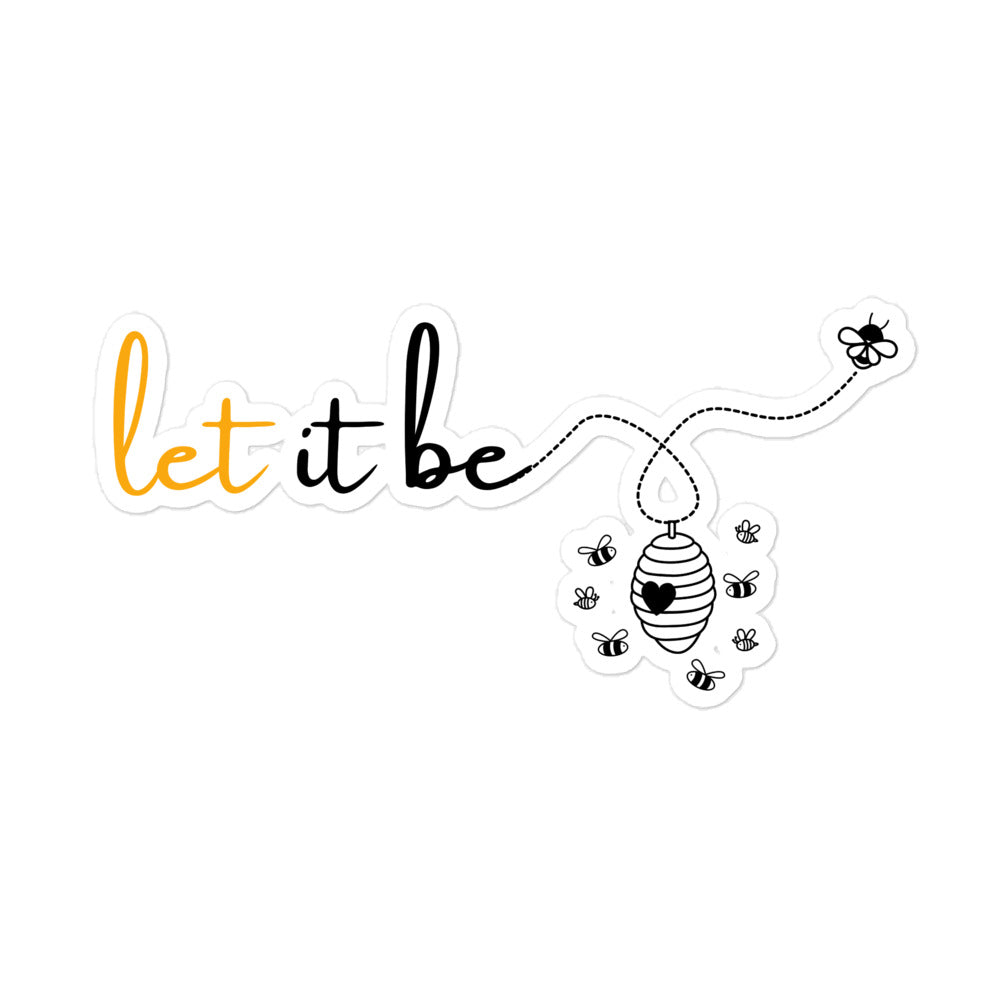 Bee Happy 'Let It Be' Inspirational Sticker