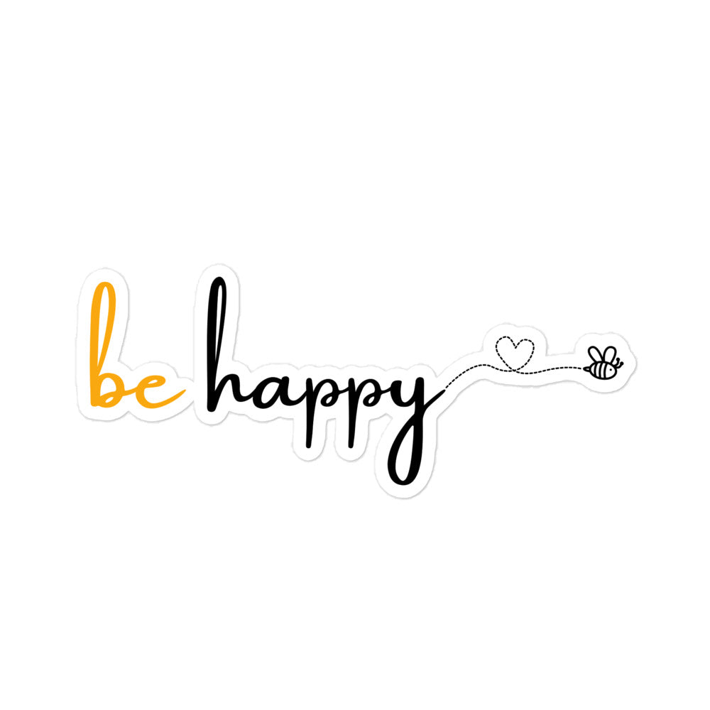 Bee Happy 'Be Happy' Inspirational Sticker