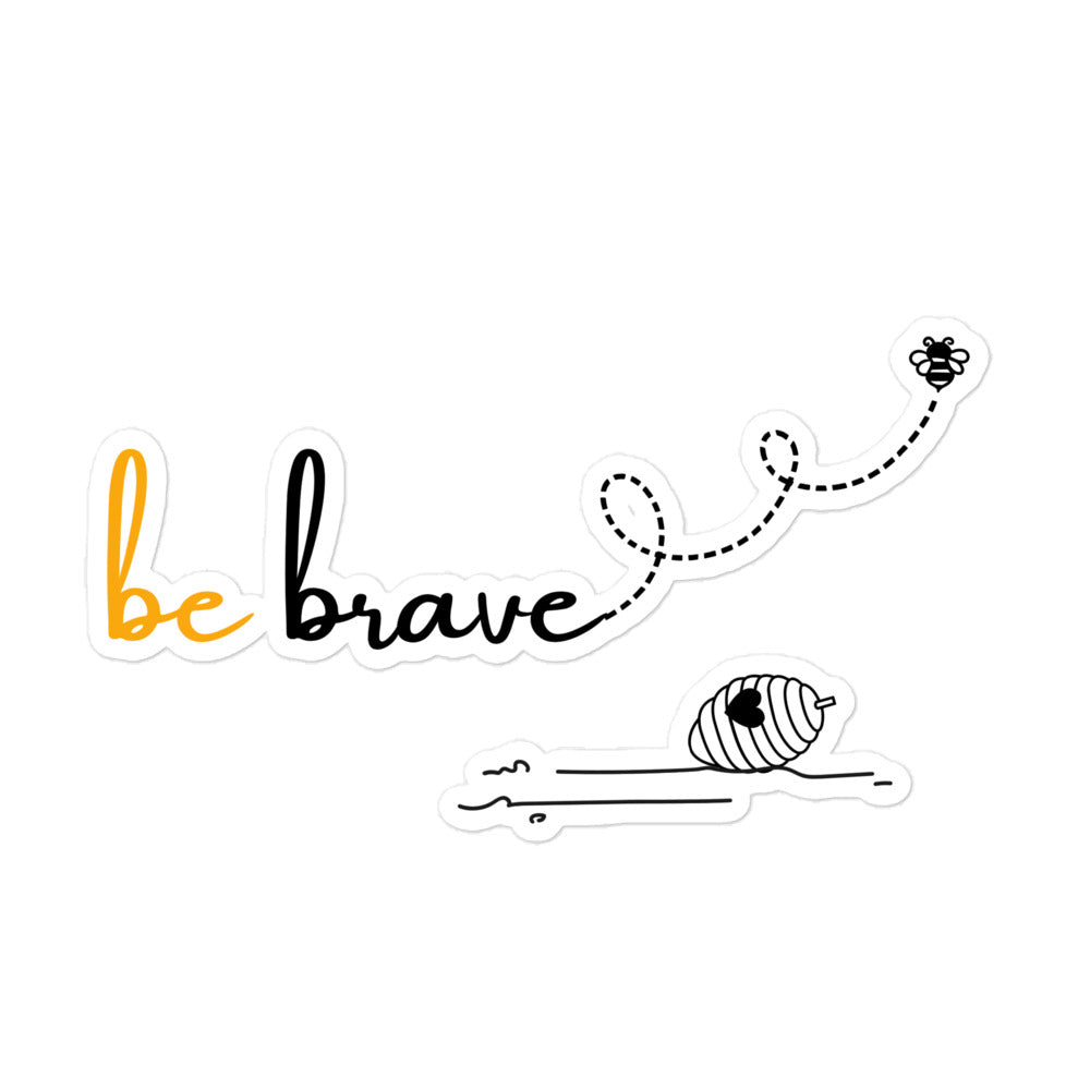 Bee Happy 'Be Brave' Inspirational Sticker