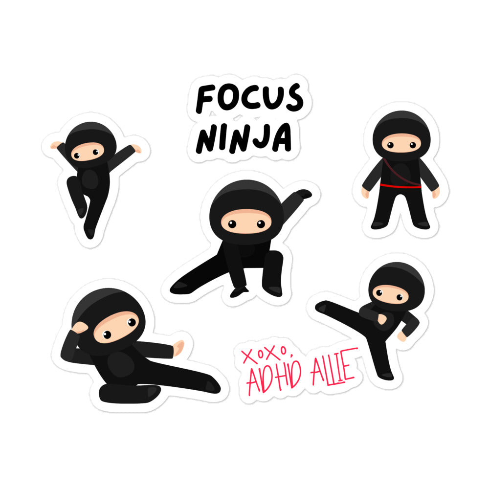 ADHD Allie 'Focus Ninja' Sticker