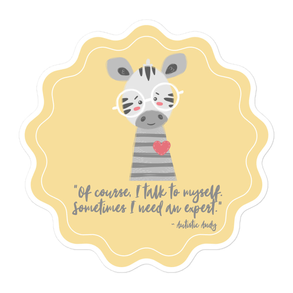 Autistic Andy 'Self-Expertise' Sticker