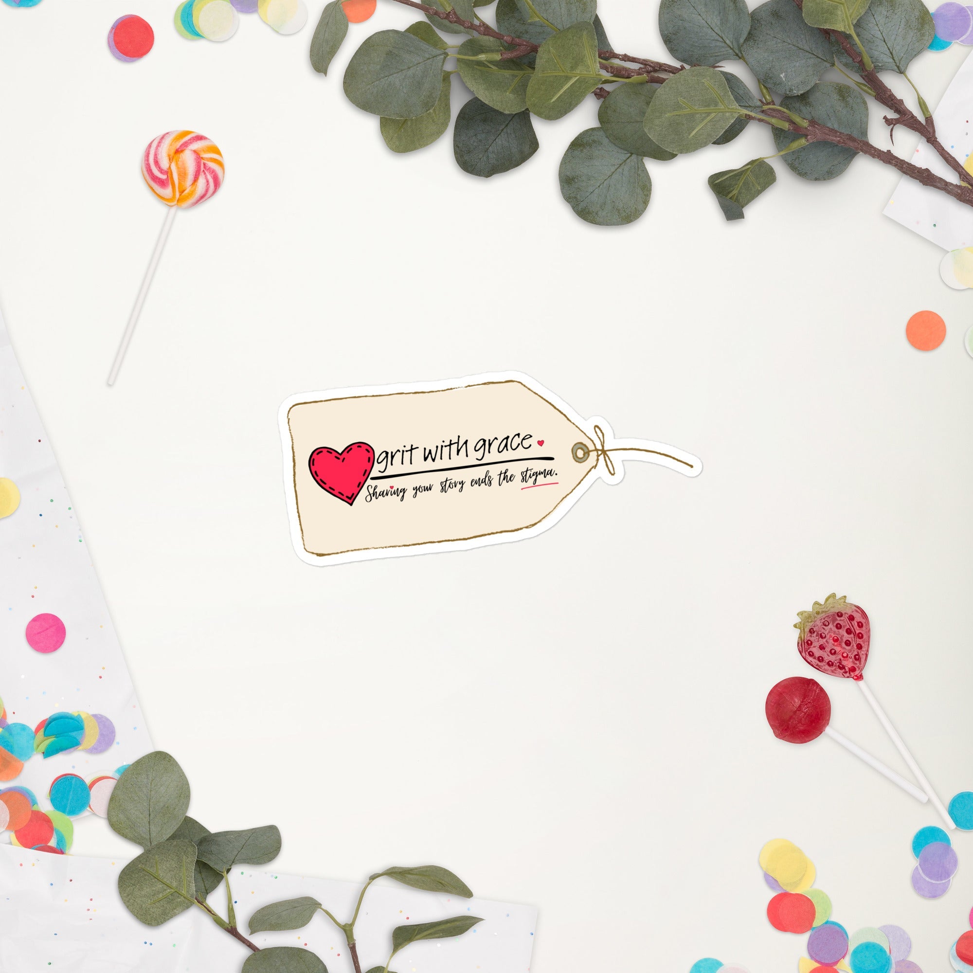 Grit with Grace 'End the Stigma' Awareness Sticker