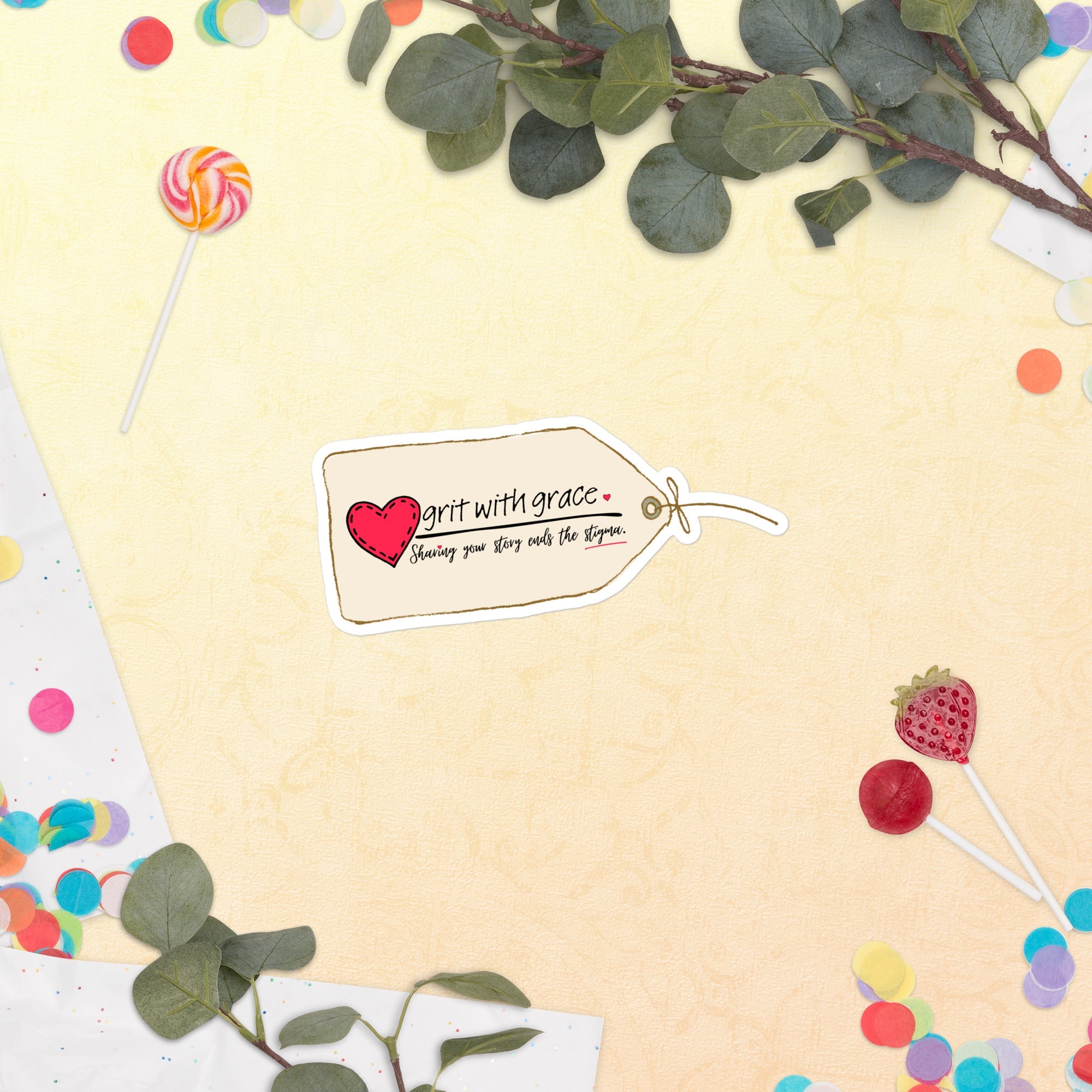 Grit with Grace 'End the Stigma' Awareness Sticker